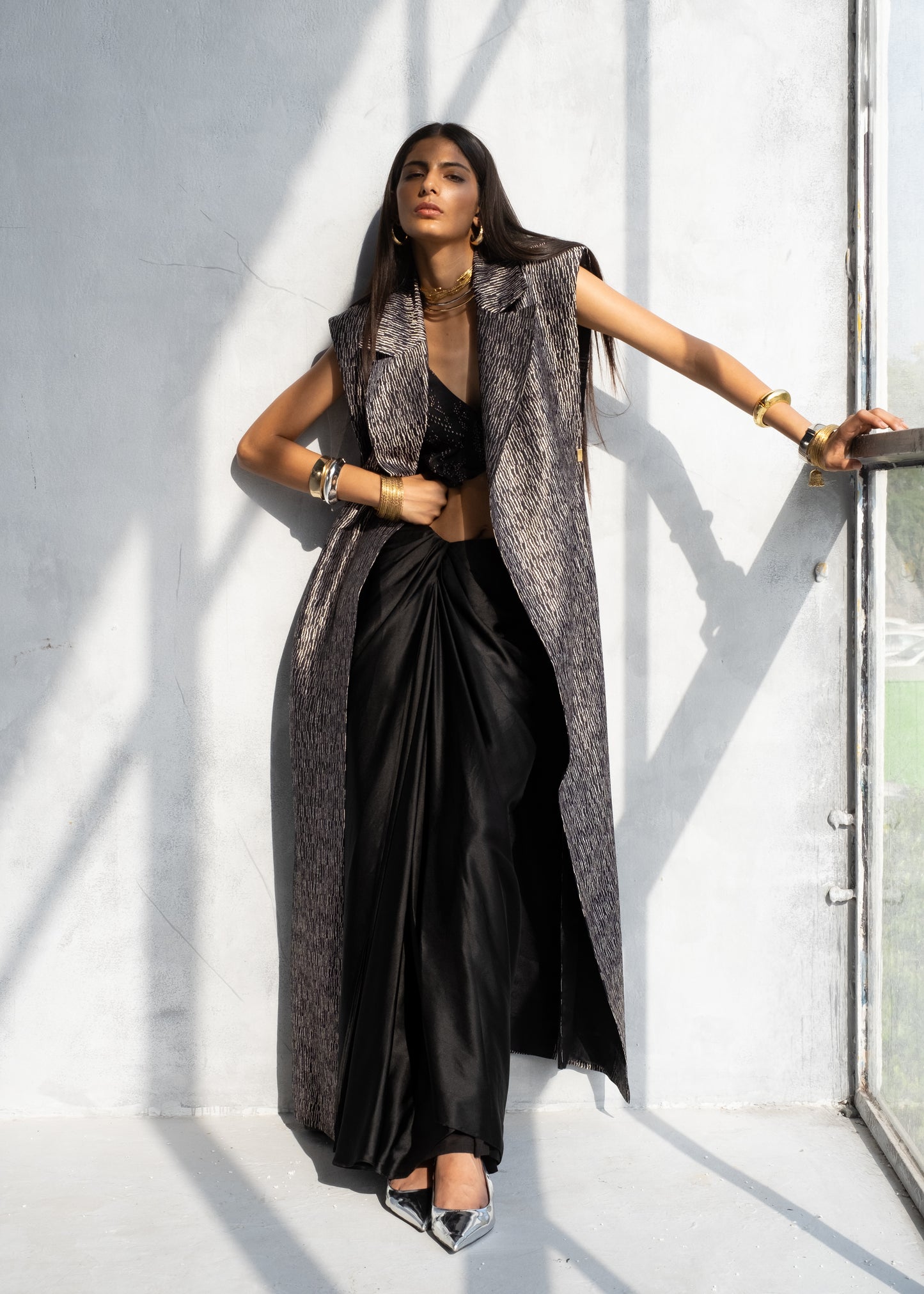 Black Iris Waistcoat & Skirt