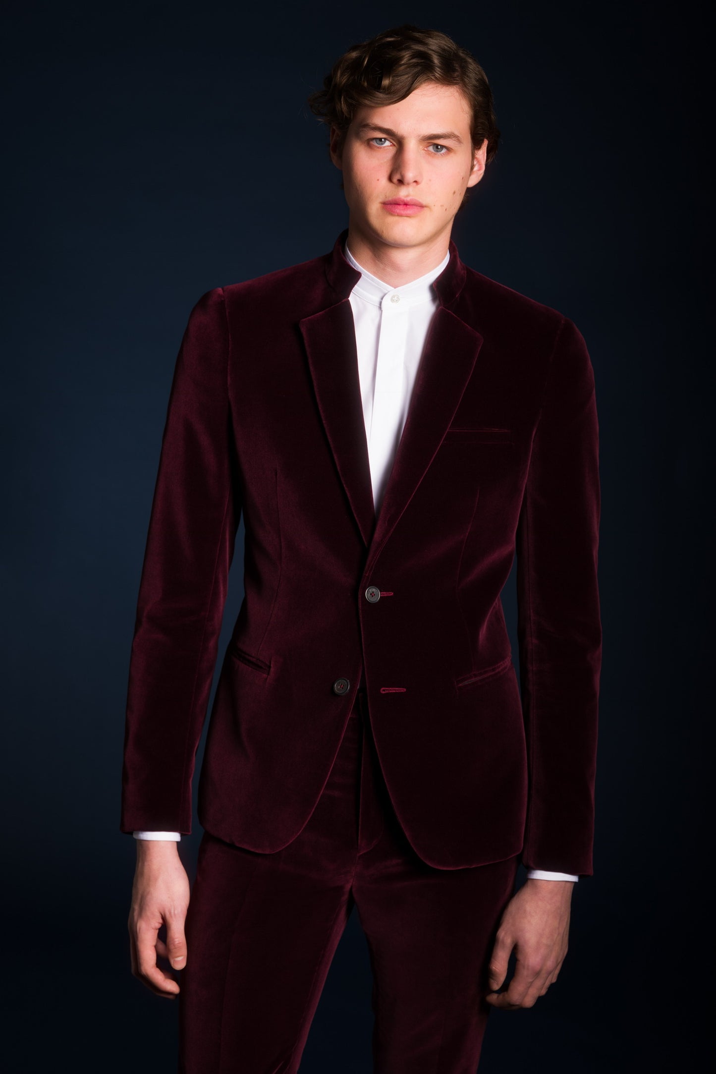 Contemporary Velvet Jacket - Wide Lapel