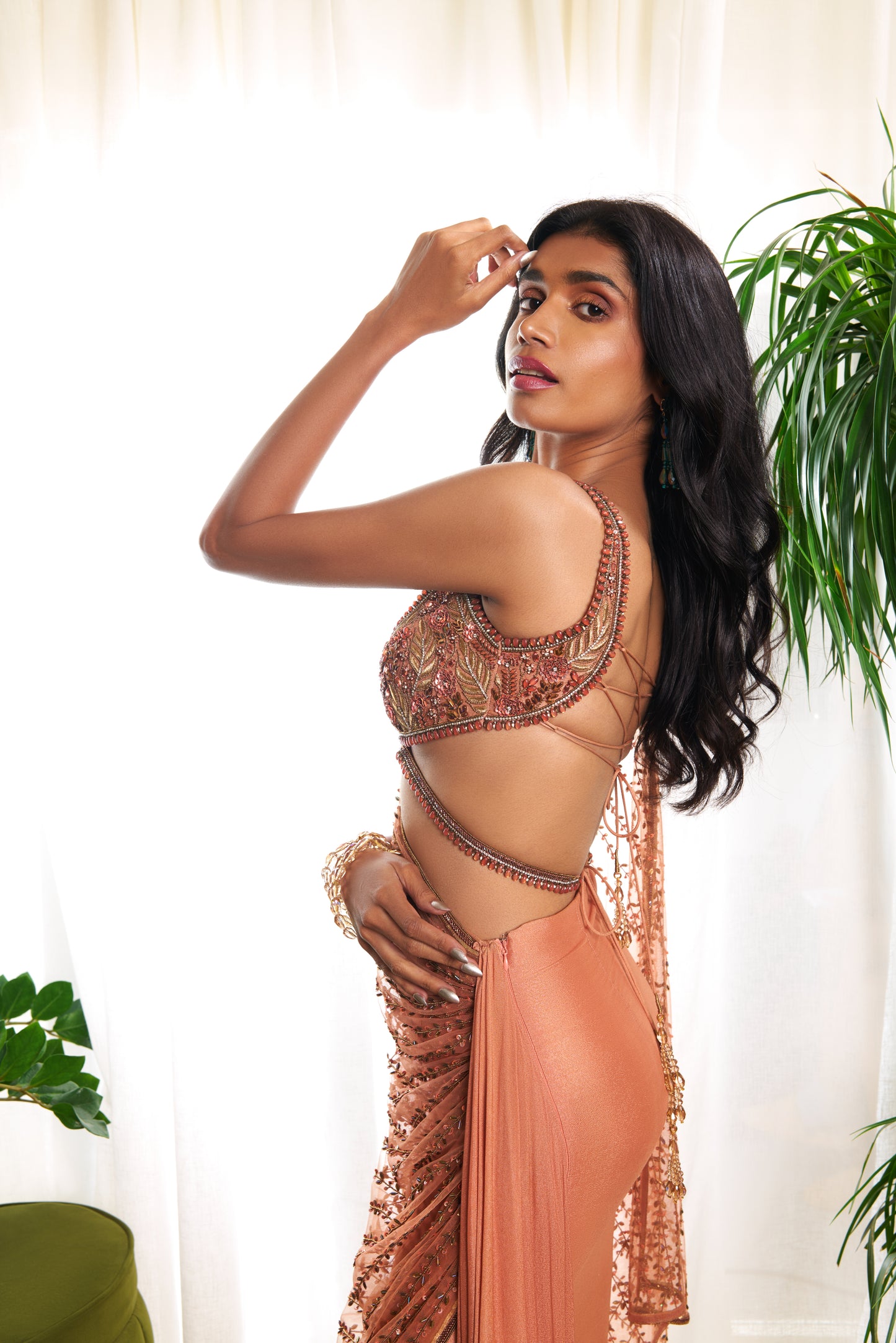Nida Draped Skirt Saree Set