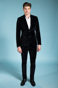 Contemporary Velvet Jacket - Wide Lapel