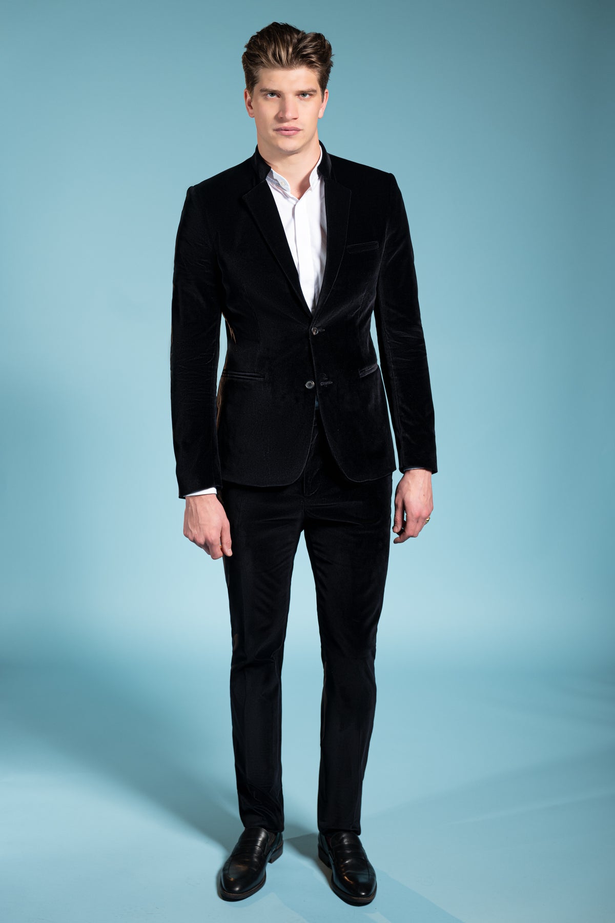 Contemporary Velvet Jacket - Wide Lapel