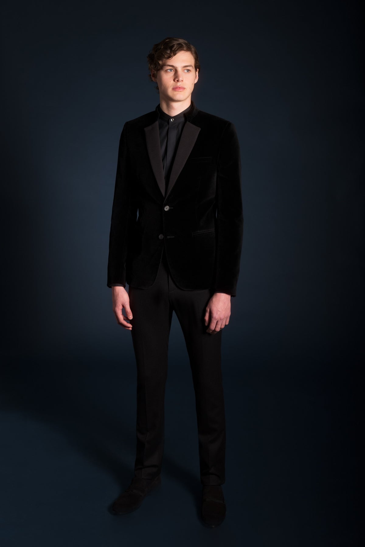 Contemporary Velvet Jacket - Wide Lapel (Satin)