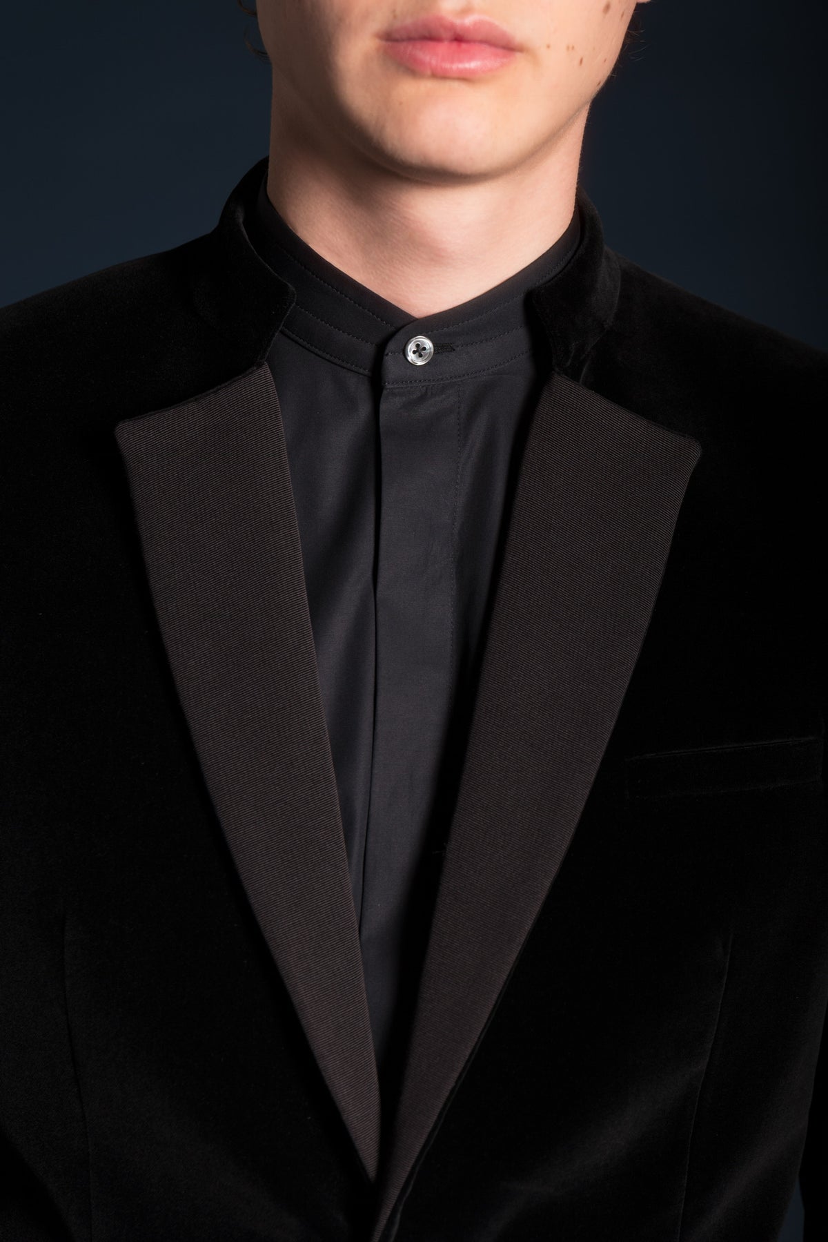 Contemporary Velvet Jacket - Wide Lapel (Satin)